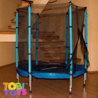 Tobi Toys Kinder Trampolin Gartentrampolin 140cm Netz