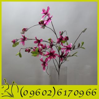 Magnolie Magnolienzweig Kunstblume Deko 140 cm fuchsia