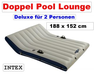 INTEX Pool Liege Doppel Luftmatratze Deluxe Lounge 2 Personen 188 x