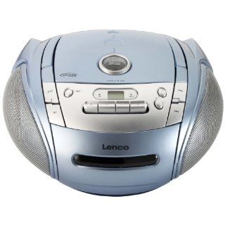 Lenco SCR 94 Tragbares CD Radio mit Cassettenspieler (LCD Display, 2