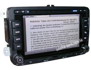 DVD GPS NAVI VW SKODA GOLF PASSAT TIGUAN TOURAN EOS T5