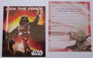 Star Wars Clone Wars 6x Einladungskarten Einladung Geburtstag Party