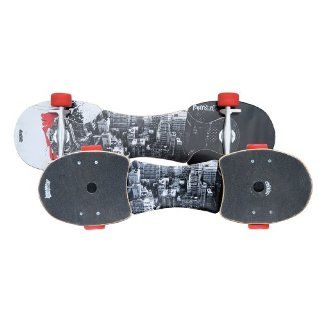 Powerslide Herren Skateboards PS Streetboard, schwarz weiss rot, 33x9