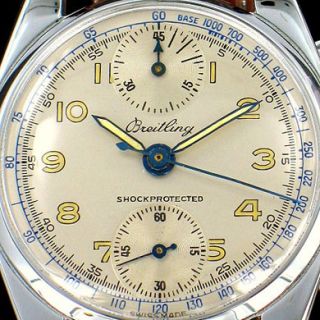BREITLING Uhr Chronograph Referenz 181   Edelstahl 1947