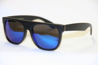 Sonnenbrille Flattop Super Transparent schwarz rot blau matt