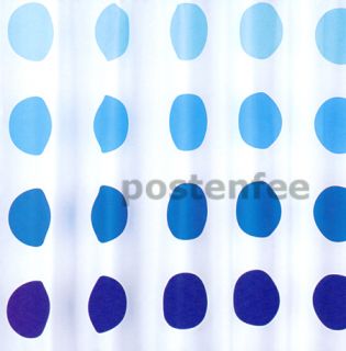 Duschvorhang Textil TUPFEN 180 cm Punkte blau/weiß