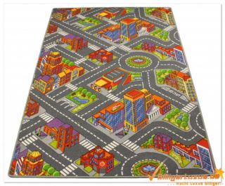 Premium Spielteppich Straßen Kinderteppich Straßenteppich in 2 vers