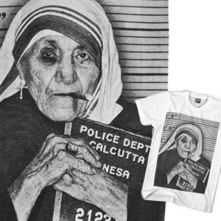 Mugshot T Shirt Gr.M Mutter Teresa Mother Calcutta Kult