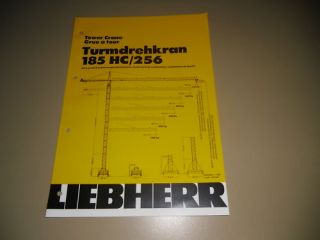 Prospekt Liebherr Turmdrehkran 185 HC/256 Kran 04/1988