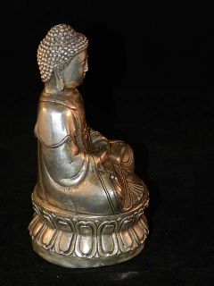 B189 China Tibet Bronze Messing Buddha Shakyamuni Fengshui