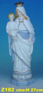 Porzellanfigur Porzellan Figur Madonna Maria Kind Heiligenfigur Z182GE