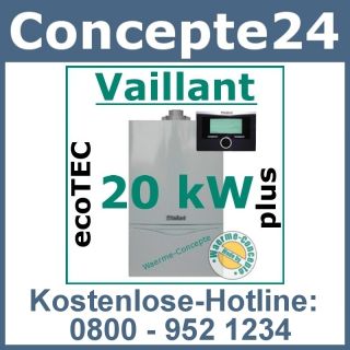 Vaillant ecoTEC plus VC 196/3 5 20 kW Regler 470 Gas Brennwert Heizung