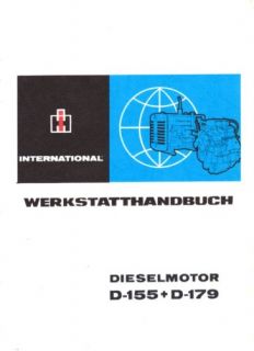 Werkstatthandbuch IHC Schlepper D155 D 155 + D179 D 179