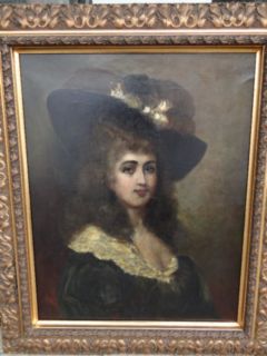 Portrait einer jungen Frau um 1900, Öl/Leinen, dou 199/12126
