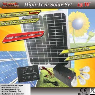 Mauk High Tech Solar Set 15 W mit Klickschaltern Baumarkt