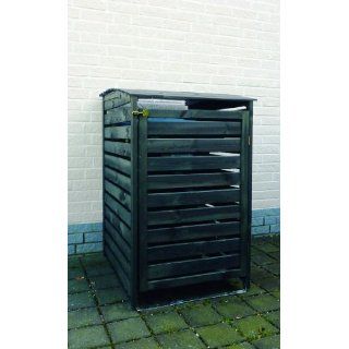 Mülltonnenbox aus Holz Vario III für 1 Tonne, anthrazit: 