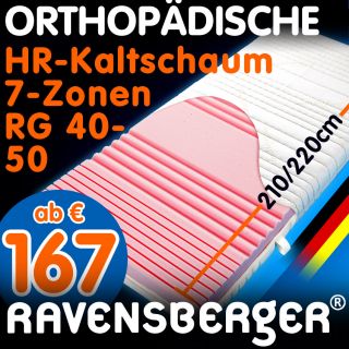 ORTHOPÄDISCHE 7 Zonen HYLEX Kaltschaum Matratze 210 220