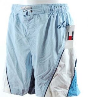 Badeshorts, Board Shorts Blau Weiß , Gr. 140 Bekleidung