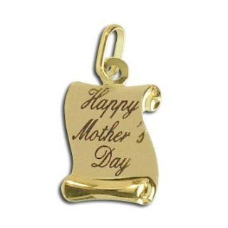 Kettenanhänger echt 14 Karat Gold 585 Liebesbrief Happy Mother s Day