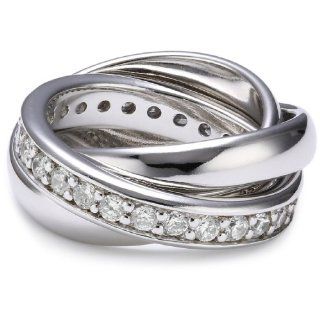 Joop Damen Ring Dreifacher mit Zirkonia weiß Gr.55 JPRG90003A530