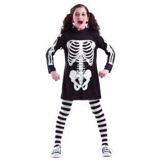 Skelett für Kinder Kinderkostüm Knochen Halloween Gr. 146   152