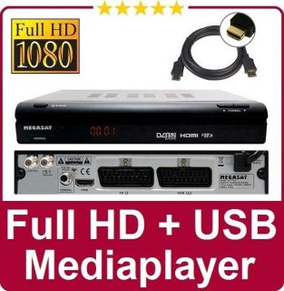 HDTV digital Sat Receiver Megasat HD 500 SE USB Mediaplayer HDMI Full