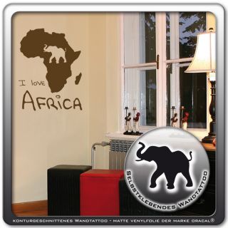 Aufkleber Sticker Wandtattoo Afrika Elefant Tier Wohnzimmer