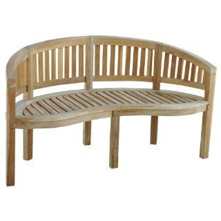 62778 3er Bananen Bank, ca. 150 cm breit, Teak: Garten