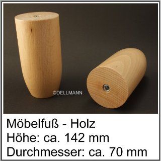   Holz massiv   H142 mm   D70 mm Küche & Haushalt