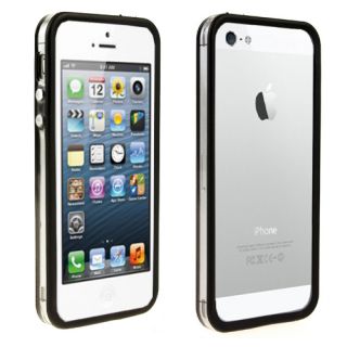 iPhone 5 Bumper Silikon Hülle TPU Tasche Cover Case Etui schwarz