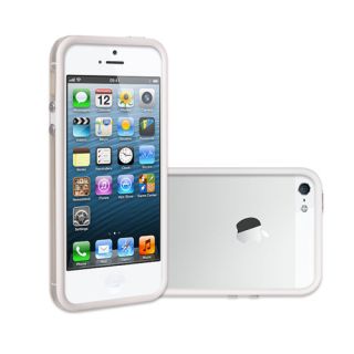 iPhone 5 Bumper Silikon Hülle TPU Tasche Cover Case Etui weiss weiß
