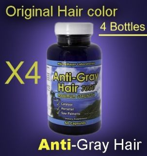 240c Anti Gray Pills w/Catalase Stop Grey Hair  120 day