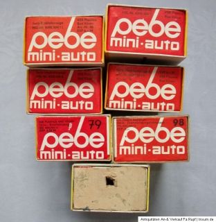 Orig.DDR Konvolut Pebe Mini Auto Baukasten Lego um 1960/70 OVP