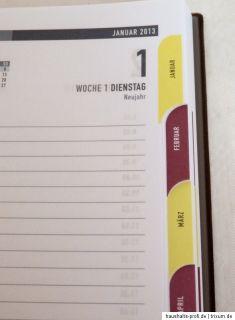 Chefkalender 2013 black A5 400 S. Registerschnitt Buchkalender