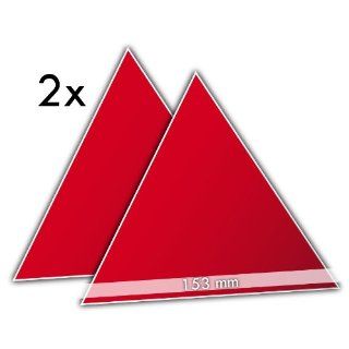 Reflektor Dreiecke 150 mm für alle Anhänger, rot reflektierend