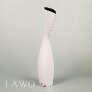LAWO Lack Design Vase 246 schwarz weiss Modern Deko Blumenvase