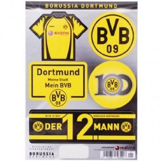 Borussia Dortmund Aufkleberkarte Sport & Freizeit