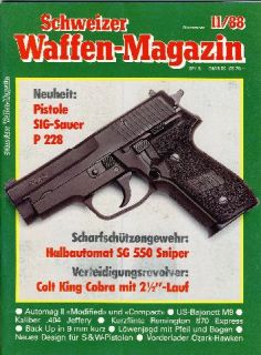Schweizer Waffen Magazin 11/88, Pistole SIG Sauer P 228