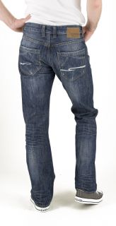 Cross Jeans Hose Antonio E160 118, blue spot crincle