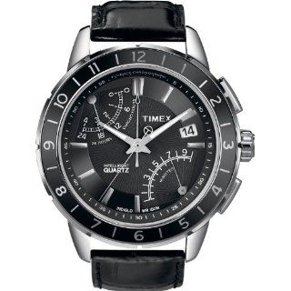 Timex Herren Armbanduhr Analog Leder schwarz T2N495AU 