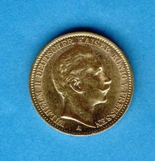 20 Mark J 252 Wilhelm II 1911 Gold