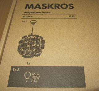 IKEA Hängelampe MASKROS 55cm Deckenlampe Pusteblume Neu & OVP