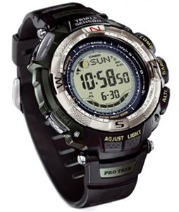 Casio Pro Trek PRW 1500 1VER SOLAR Wave Ceptor Triple Sensor Watch NEW