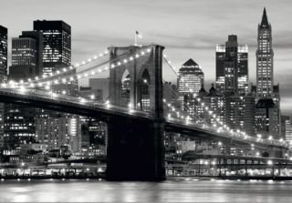 Brooklyn Bridge schwarz weiß New York Foto 360 cm x 254 cm