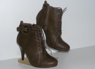 Damen Schuhe Stiefel Stiefeletten Braun / Khaki NEU # 3244