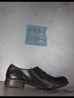 Herren Schuhe MOMA 16201 0 Minerva Schwarz Vintage Leder Fashion