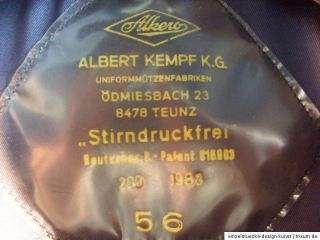 alte Schirmmütze Deutsche Bundespost Alkem A. Kempf K.G.