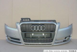 Audi A4 8E B7 Stoßstange Kühlergrill vorne Silber LY7W
