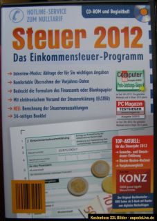 Aldi Steuer CD 2012 Software mit Konz 1000 ganz legale Steuertricks