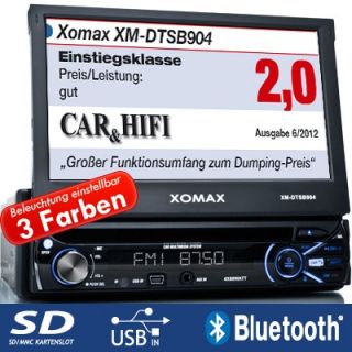 18cm/7 Touchscreen DVD CD Autoradio RDS  VCD MPEG4 WMA BLUETOOTH